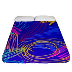 Seamless Vintage Pattern Retro 80s Or 90s Style Abstract Fitted Sheet (king Size) by Loisa77