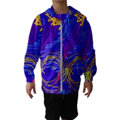 Seamless Vintage Pattern Retro 80s Or 90s Style Abstract Kids  Hooded Windbreaker