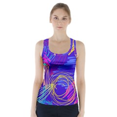 Seamless Vintage Pattern Retro 80s Or 90s Style Abstract Racer Back Sports Top by Loisa77