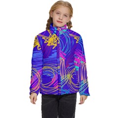 Seamless Vintage Pattern Retro 80s Or 90s Style Abstract Kids  Puffer Bubble Jacket Coat by Loisa77