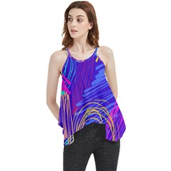 Seamless Vintage Pattern Retro 80s Or 90s Style Abstract Flowy Camisole Tank Top by Loisa77