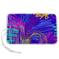 Seamless Vintage Pattern Retro 80s Or 90s Style Abstract Pen Storage Case (l) by Loisa77