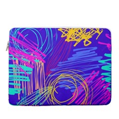 Seamless Vintage Pattern Retro 80s Or 90s Style Abstract 15  Vertical Laptop Sleeve Case With Pocket