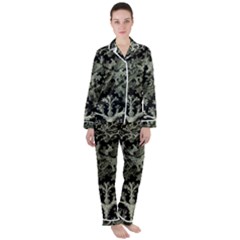 Weave Haeckel Lichenes Photobionten Women s Long Sleeve Satin Pajamas Set	