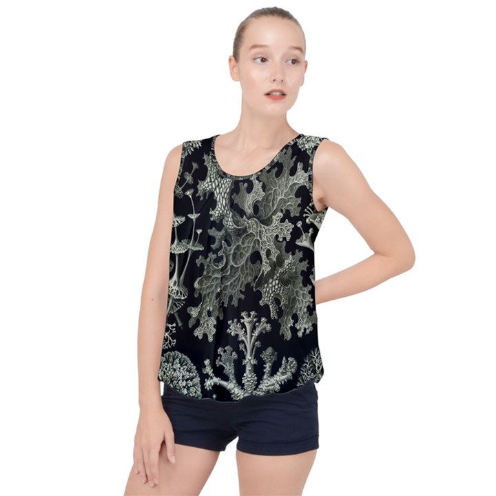 Weave Haeckel Lichenes Photobionten Bubble Hem Chiffon Tank Top