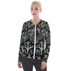 Weave Haeckel Lichenes Photobionten Velvet Zip Up Jacket