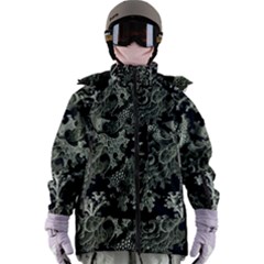 Weave Haeckel Lichenes Photobionten Women s Zip Ski And Snowboard Waterproof Breathable Jacket