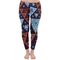 Fractal Triangle Geometric Abstract Pattern Classic Winter Leggings