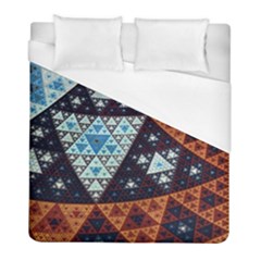 Fractal Triangle Geometric Abstract Pattern Duvet Cover (full/ Double Size)