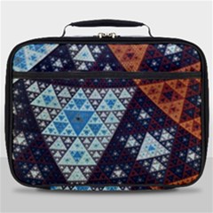 Fractal Triangle Geometric Abstract Pattern Full Print Lunch Bag by Cemarart