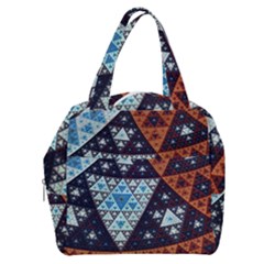 Fractal Triangle Geometric Abstract Pattern Boxy Hand Bag by Cemarart