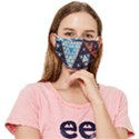 Fractal Triangle Geometric Abstract Pattern Fitted Cloth Face Mask (Adult) View1