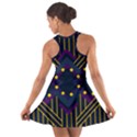 Line Square Pattern Violet Blue Yellow Design Cotton Racerback Dress View2