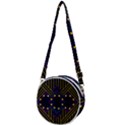 Line Square Pattern Violet Blue Yellow Design Crossbody Circle Bag View1