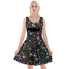 Universe Star Planet Galaxy Reversible Velvet Sleeveless Dress