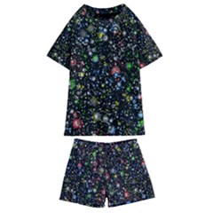 Universe Star Planet Galaxy Kids  Swim T-shirt And Shorts Set by Ravend