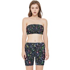 Universe Star Planet Galaxy Stretch Shorts And Tube Top Set by Ravend