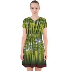 Green Forest Jungle Trees Nature Sunny Adorable In Chiffon Dress by Ravend