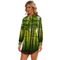 Green Forest Jungle Trees Nature Sunny Womens Long Sleeve Shirt Dress View2