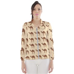 Camel Pattern Design Clothing Women s Windbreaker