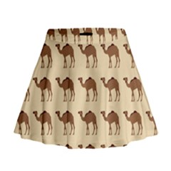 Camel Pattern Design Clothing Mini Flare Skirt by Proyonanggan