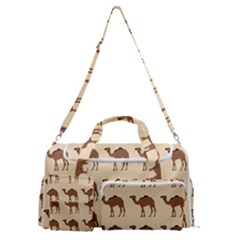 Camel Pattern Design Clothing Sports Gym Duffle Bag With Shoe Compartment