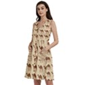 Camel Pattern Design Clothing Sleeveless Dress With Pocket View2