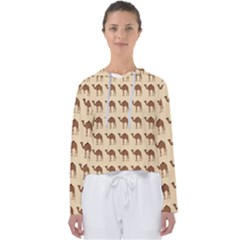 Camel Pattern Design Clothing Women s Slouchy Sweat