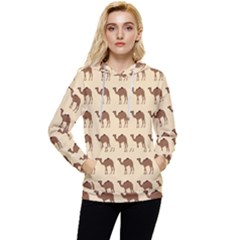 Camel Pattern Design Clothing Women s Lightweight Drawstring Hoodie