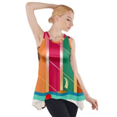 Digital Graphic Clip Art Beach Side Drop Tank Tunic by Proyonanggan