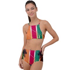 Digital Graphic Clip Art Beach Halter Tankini Set by Proyonanggan