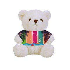 Digital Graphic Clip Art Beach Full Print Tee For Cuddly Teddy Bear by Proyonanggan