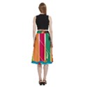 Digital Graphic Clip Art Beach A-Line Full Circle Midi Skirt With Pocket View4