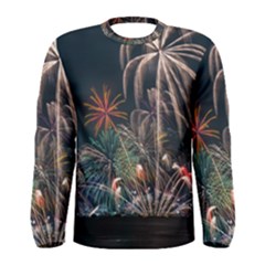 Firework Fireworks Display Lake Men s Long Sleeve T-shirt