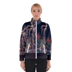 Firework Fireworks Display Lake Women s Bomber Jacket