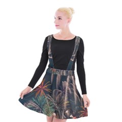 Firework Fireworks Display Lake Suspender Skater Skirt by Proyonanggan