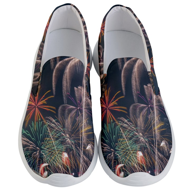 Firework Fireworks Display Lake Men s Lightweight Slip Ons