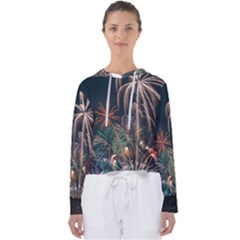 Firework Fireworks Display Lake Women s Slouchy Sweat