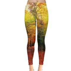 Forest Woods Autumn Nature Everyday Leggings  by Proyonanggan