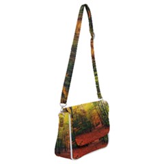 Forest Woods Autumn Nature Shoulder Bag With Back Zipper by Proyonanggan