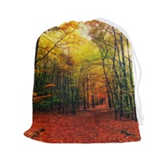 Forest Woods Autumn Nature Drawstring Pouch (2xl) by Proyonanggan