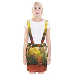 Forest Woods Autumn Nature Braces Suspender Skirt by Proyonanggan