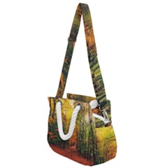 Forest Woods Autumn Nature Rope Handles Shoulder Strap Bag by Proyonanggan