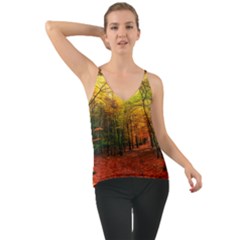 Forest Woods Autumn Nature Chiffon Cami by Proyonanggan