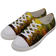 Forest Woods Autumn Nature Women s Low Top Canvas Sneakers by Proyonanggan