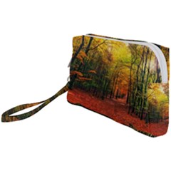 Forest Woods Autumn Nature Wristlet Pouch Bag (small) by Proyonanggan