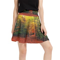 Forest Woods Autumn Nature Waistband Skirt by Proyonanggan