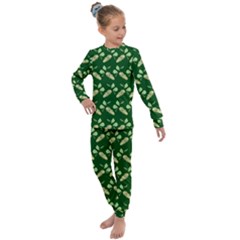 Wasabi Pattern 8 Kids  Long Sleeve Set 