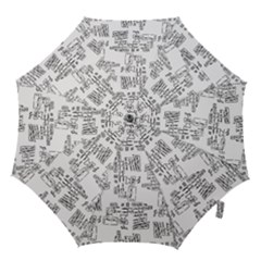 Blackboard Algorithms Black And White Pattern Hook Handle Umbrellas (medium) by dflcprintsclothing