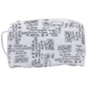 Blackboard Algorithms Black and White Pattern Toiletries Pouch View3